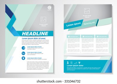 Vector Brochure Flyer design Layout template, size A4, Front page and back page, Easy to use and edit.