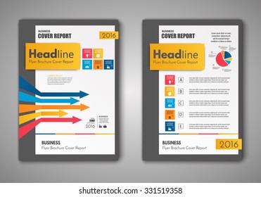 Vector Brochure Flyer design Layout template, size A4, Front page and back page, business infographics. Easy to use and edit.