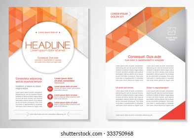 Vector Brochure Flyer design Layout template, size A4, Front page and back page, Easy to use and edit.