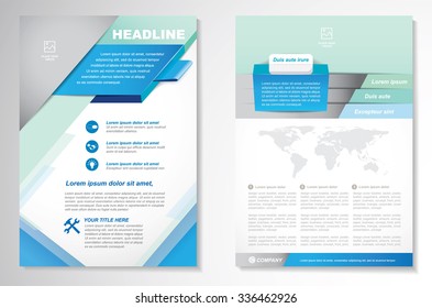 Vector Brochure Flyer Design Layout Template, Size A4, Front Page And Back Page, Easy To Use And Edit.