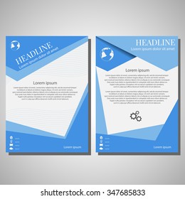 Vector Brochure Flyer design Layout template, size A4, Front page and back page, infographics eps 10
