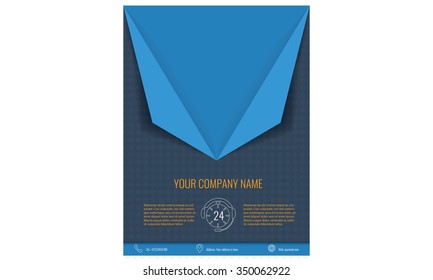 Vector Brochure Flyer design Layout template. Ideal for your poster, vertical greeting or visit card
