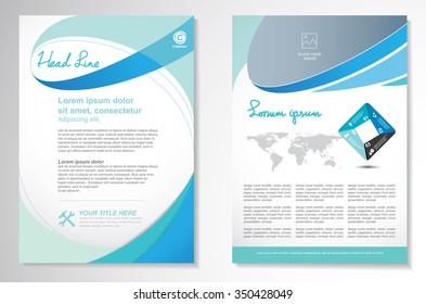 Vector Brochure Flyer design Layout template, size A4, Front page and back page, infographics. Easy to use and edit.