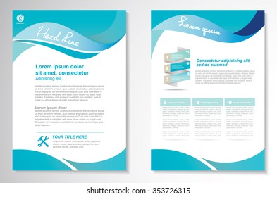 Vector Brochure Flyer design Layout template, size A4, Front page and back page, infographics. Easy to use and edit.