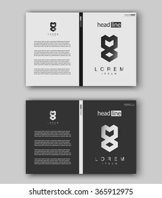 Vector Brochure Flyer design Layout template, size A4, Front page and back page, headline art. Easy to use and edit.