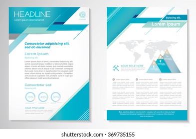 Vector Brochure Flyer design Layout template, Front page and back page, Easy to use and edit.