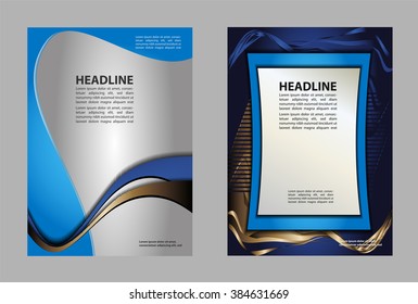Vector Brochure Flyer design Layout template, size A4, Front page and back page