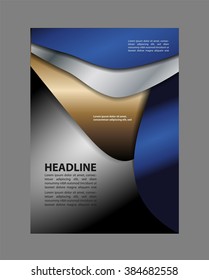 Vector Brochure Flyer design Layout template, size A4, Front page and back page, infographics. Easy to use and edit
