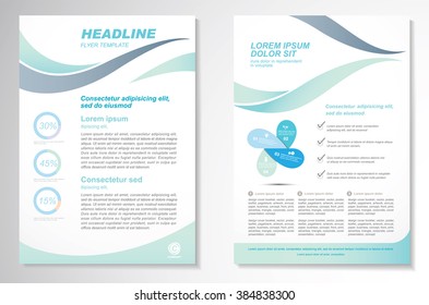 Vector Brochure Flyer design Layout template, size A4, Front page and back page, infographics. Easy to use and edit.