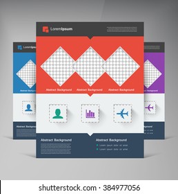Vector brochure flyer design layout squares. vector eps10.