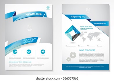 Vector Brochure Flyer design Layout template, size A4, Front page and back page, infographics. Easy to use and edit.