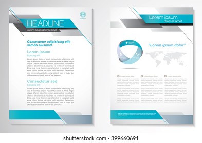 Vector Brochure Flyer design Layout template, size A4, Front page and back page, infographics. Easy to use and edit.