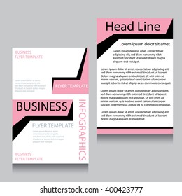 Vector Brochure Flyer design Layout template, Front page and back page, templates, website, Editable vector illustration, Abstract background, A4.