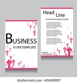 Vector Brochure Flyer design Layout template, Front page and back page, templates, website, Pink color, Editable vector illustration, Abstract background, A4.