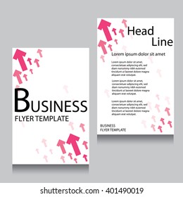 Vector Brochure Flyer design Layout template, Front page and back page, templates, website, Pink color, Editable vector illustration, Abstract background, A4.