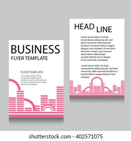Vector Brochure Flyer design Layout template, Front page and back page, templates, website, Editable vector illustration, Abstract background, A4.