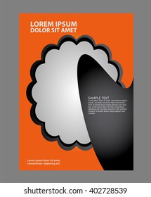 Vector Brochure Flyer design Layout template, size A4, Front page and back page
