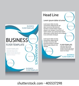 Vector Brochure Flyer design Layout template, Front page and back page, templates, website, Editable vector illustration, Abstract background, A4.