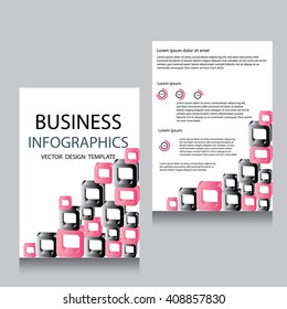 Vector Brochure Flyer design Layout template, Front page and back page, templates, website, Editable vector illustration, Abstract background, A4.