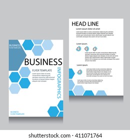 Vector Brochure Flyer design Layout template, Front page and back page, templates, website, Editable vector illustration, Abstract background, A4.