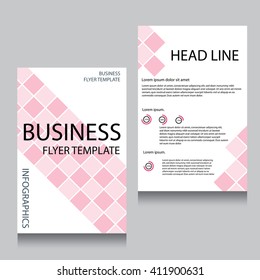 Vector Brochure Flyer design Layout template, Front page and back page, templates, website, Editable vector illustration, Abstract background, A4.
