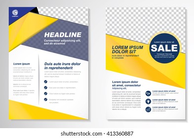 Vector Brochure Flyer design Layout template, size A4, Front page and back page, infographics. Easy to use and edit.