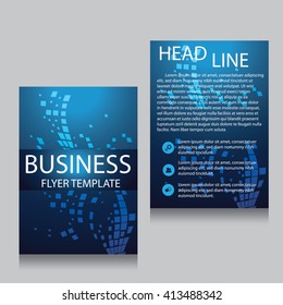 Vector Brochure Flyer design Layout template, Front page and back page, templates, website, Editable vector illustration, Abstract background, Technology background, A4.