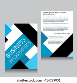 Vector Brochure Flyer design Layout template, Front page and back page, templates, website, Editable vector illustration, Abstract background, A4.
