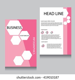 Vector Brochure Flyer design Layout template, Front page and back page, templates, website, Editable vector illustration, Abstract background, A4.
