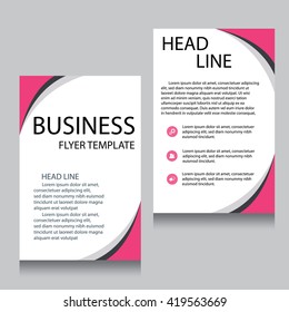 Vector Brochure Flyer design Layout template, Front page and back page, templates, website, Editable vector illustration, Abstract background, Technology background, A4.
