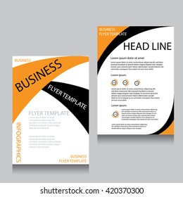 Vector Brochure Flyer design Layout template, Front page and back page, templates, website, Editable vector illustration, Abstract background, A4.
