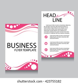 Vector Brochure Flyer design Layout template, Front page and back page, templates, website, Editable vector illustration, Abstract background, A4.

