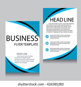 Vector Brochure Flyer design Layout template, Front page and back page, templates, website, Editable vector illustration, Abstract background, A4.
