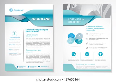 Vector Brochure Flyer design Layout template, size A4, Front page and back page, infographics. Easy to use and edit.