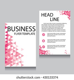 Vector Brochure Flyer design Layout template, Front page and back page, templates, website, Editable vector illustration, Abstract background, A4.
