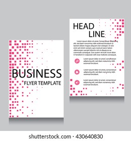Vector Brochure Flyer design Layout template, Front page and back page, templates, website, Editable vector illustration, Abstract background, Technology background, A4.