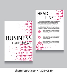 Vector Brochure Flyer design Layout template, Front page and back page, templates, website, Editable vector illustration, Abstract background, Technology background, A4.