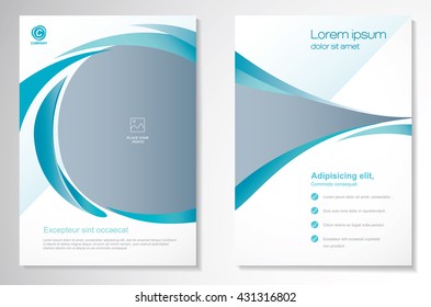 Vector Brochure Flyer design Layout template, size A4, Front page and back page, infographics. Easy to use and edit.