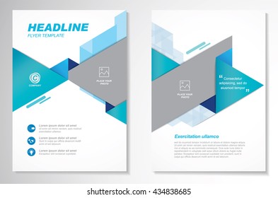 Vector Brochure Flyer design Layout template, size A4, Front page and back page, infographics. Easy to use and edit.