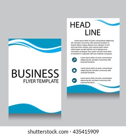 Vector Brochure Flyer design Layout template, Front page and back page, templates, website, Editable vector illustration, Abstract background, A4.
