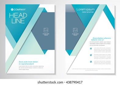 Vector Brochure Flyer design Layout template, size A4, Front page and back page, infographics. Easy to use and edit.