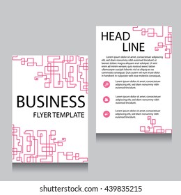 Vector Brochure Flyer design Layout template, Front page and back page, templates, website, Editable vector illustration, Abstract background, A4.