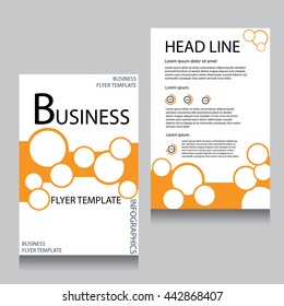 Vector Brochure Flyer design Layout template, Front page and back page, templates, website, Editable vector illustration, Abstract background, A4.
