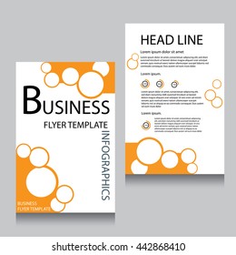 Vector Brochure Flyer design Layout template, Front page and back page, templates, website, Editable vector illustration, Abstract background, A4.
