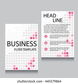 Vector Brochure Flyer design Layout template, Front page and back page, templates, website, Editable vector illustration, Abstract background, Technology background, A4.
