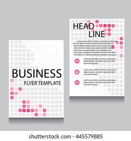 Vector Brochure Flyer design Layout template, Front page and back page, templates, website, Editable vector illustration, Abstract background, Technology background, A4.