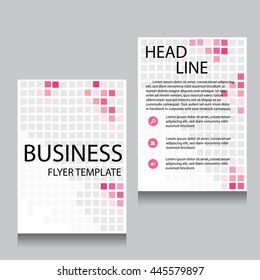 Vector Brochure Flyer design Layout template, Front page and back page, templates, website, Editable vector illustration, Abstract background, Technology background, A4.