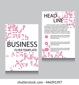 Vector Brochure Flyer design Layout template, Front page and back page, templates, website, Editable vector illustration, Abstract background, Technology background, A4.