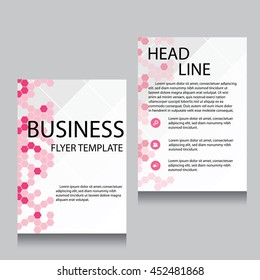 Vector Brochure Flyer design Layout template, Front page and back page, templates, website, Editable vector illustration, Abstract background, Technology background, A4.