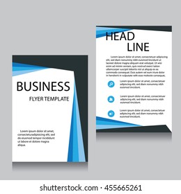 Vector Brochure Flyer design Layout template, Front page and back page, templates, website, Editable vector illustration, Abstract background, A4.